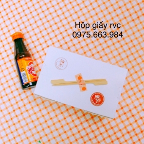 Hộp giấy trắng đựng thức ăn nhanh