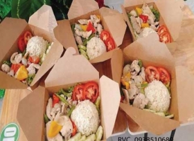 Hộp Giấy Kraft Thân Thiện Với Môi Trường Đựng Thực Phẩm
