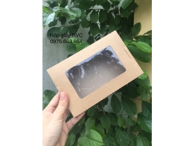Hộp giấy kraft nắp kính